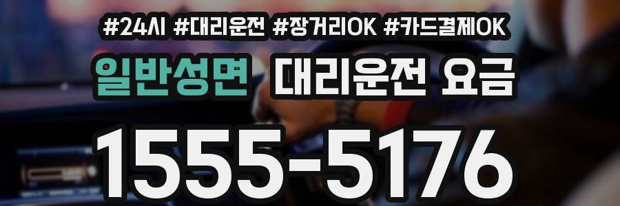 일반성면 대리운전 요금