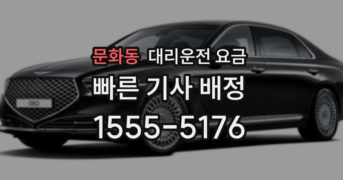 문화동 대리운전 가격