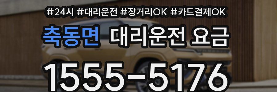 축동면 대리운전 요금