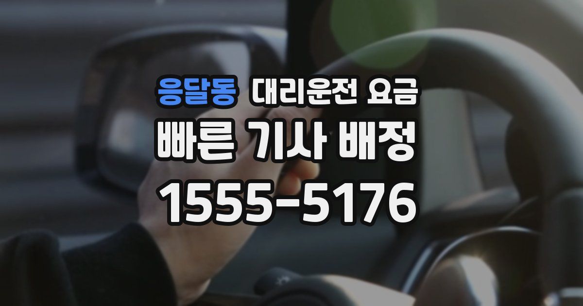응달동 대리운전 가격