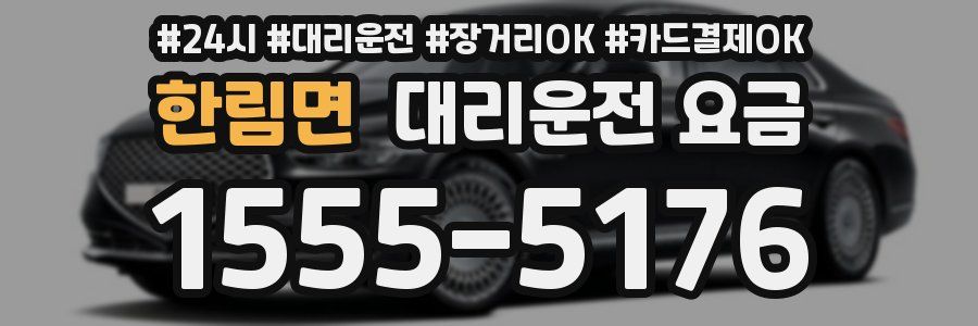 한림면 대리운전 요금
