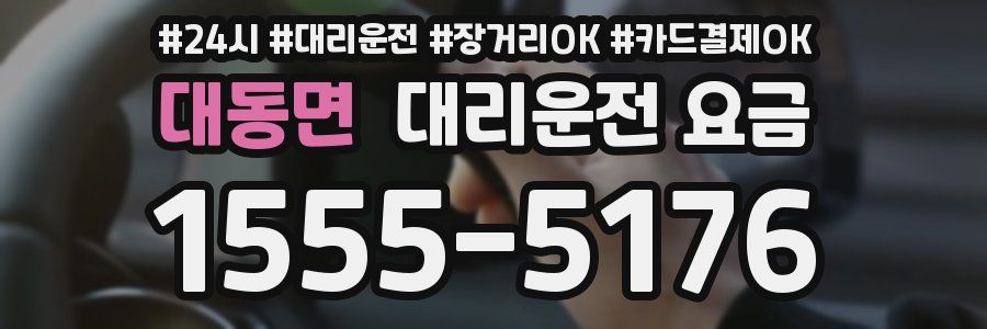 대동면 대리운전 요금