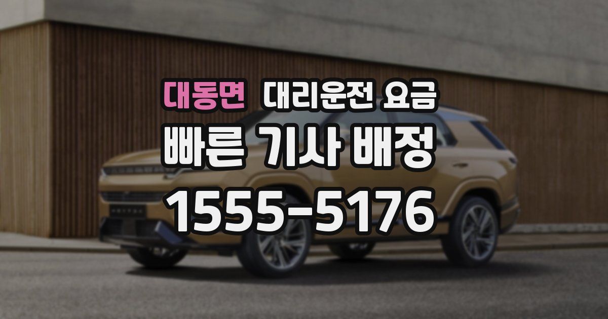 대동면 대리운전 가격