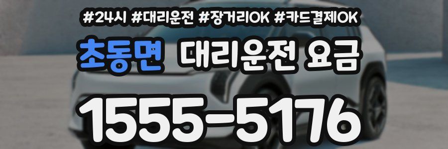 초동면 대리운전 요금