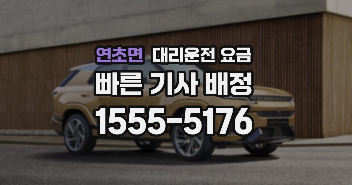 연초면 대리운전 가격