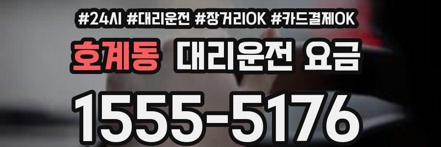 호계동 대리운전 요금