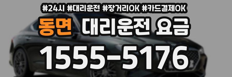 동면 대리운전 요금
