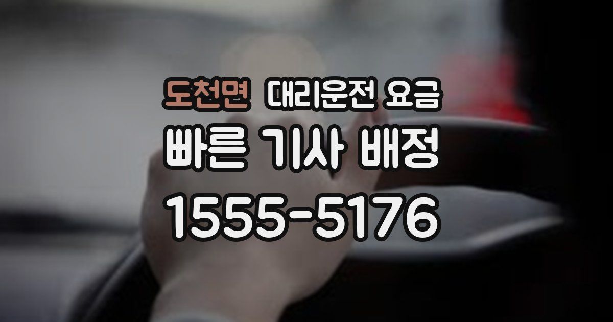 도천면 대리운전 가격