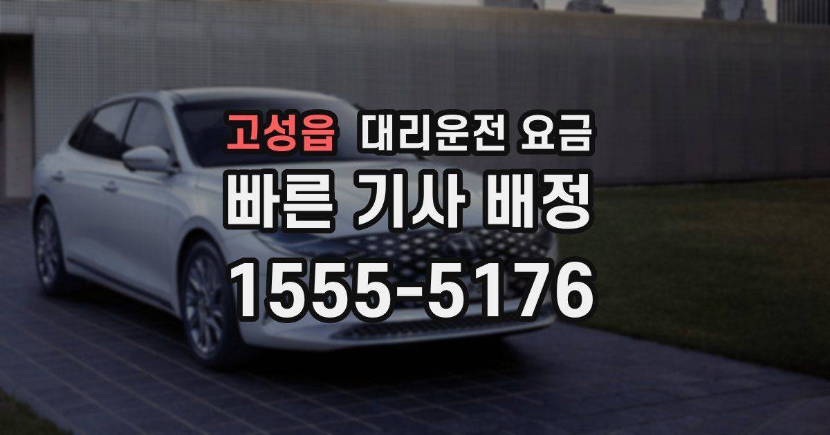 고성읍 대리운전 가격