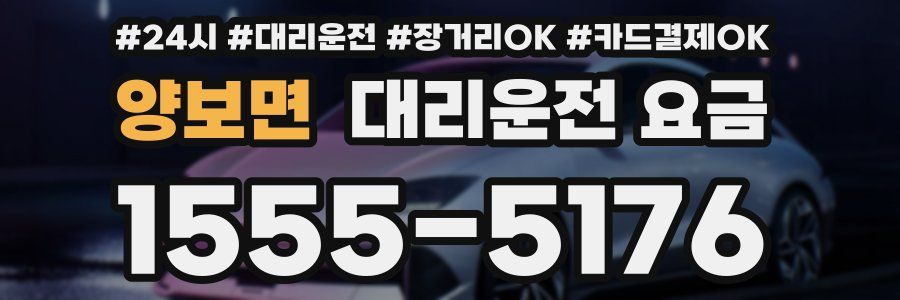 양보면 대리운전 요금