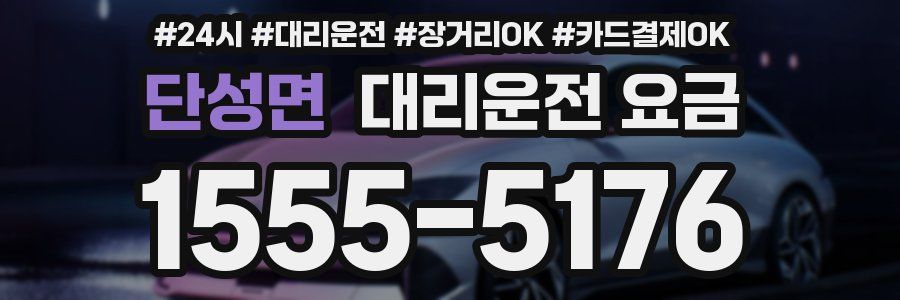 단성면 대리운전 요금