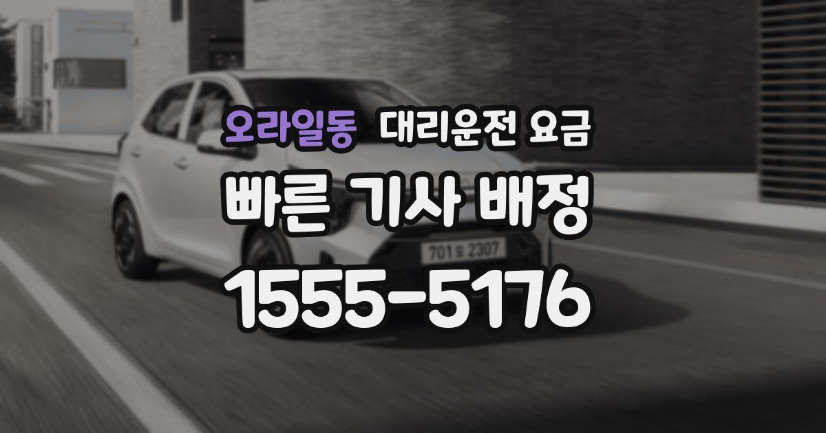 오라일동 대리운전 가격