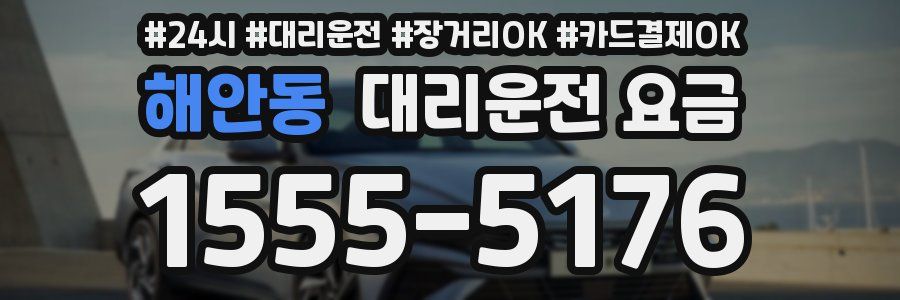 해안동 대리운전 요금