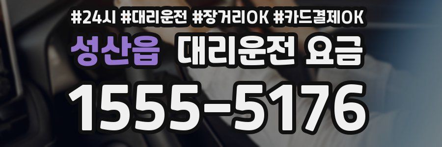 성산읍 대리운전 요금