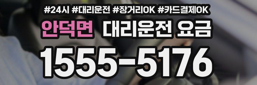 안덕면 대리운전 요금