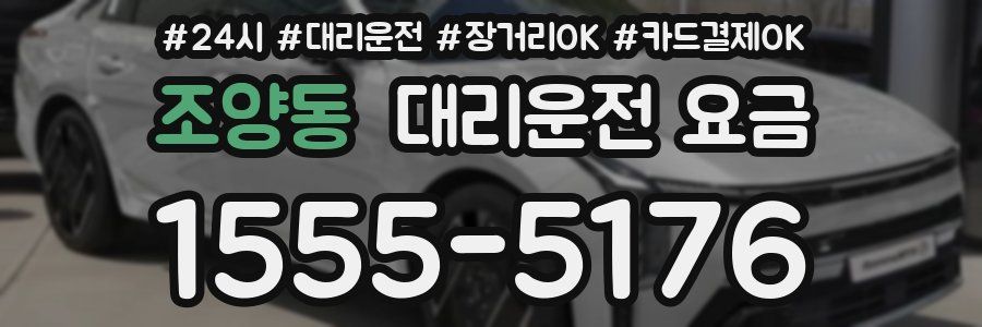 조양동 대리운전 요금