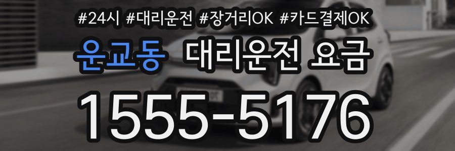 운교동 대리운전 요금