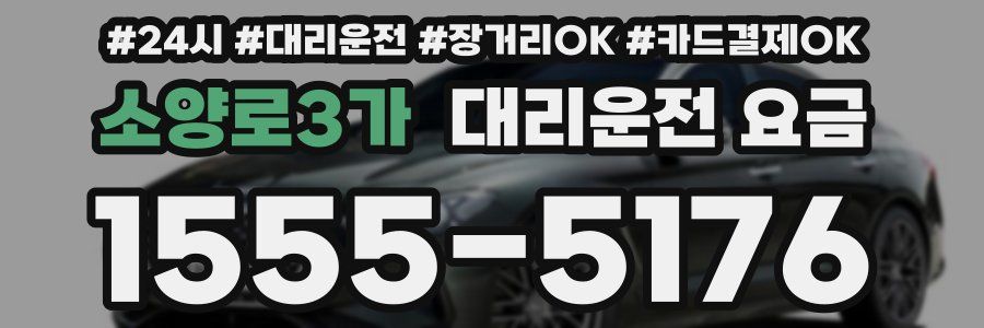 소양로3가 대리운전 요금