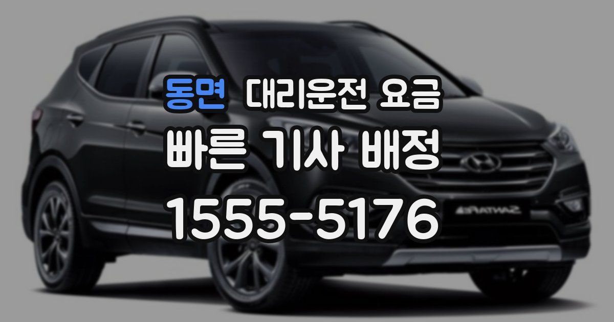 동면 대리운전 가격