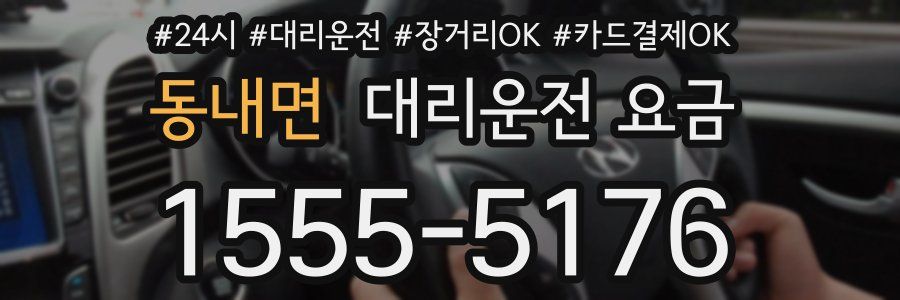 동내면 대리운전 요금