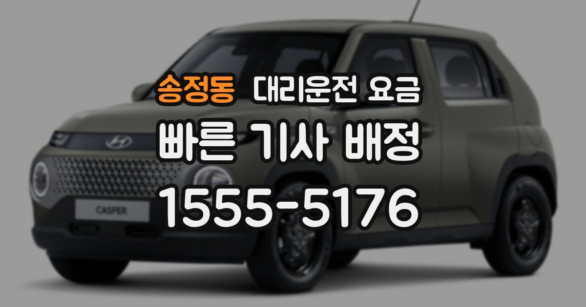 송정동 대리운전 가격