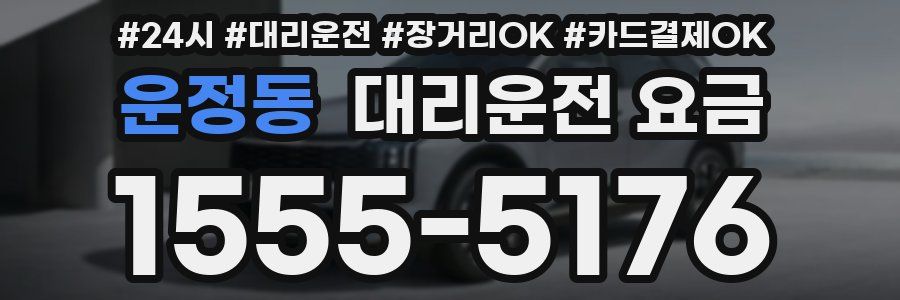 운정동 대리운전 요금