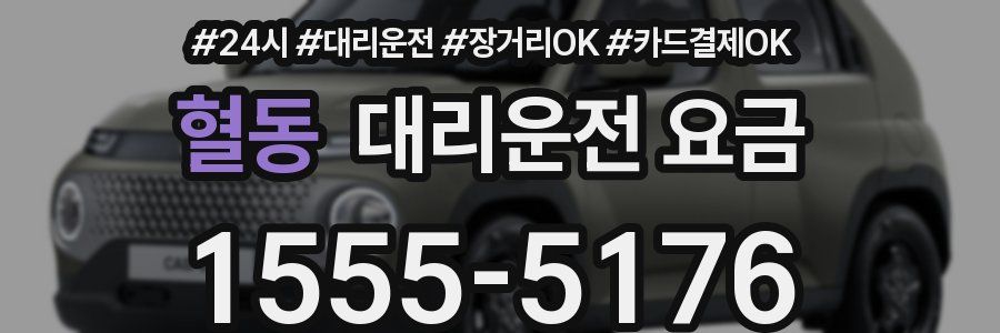 혈동 대리운전 요금