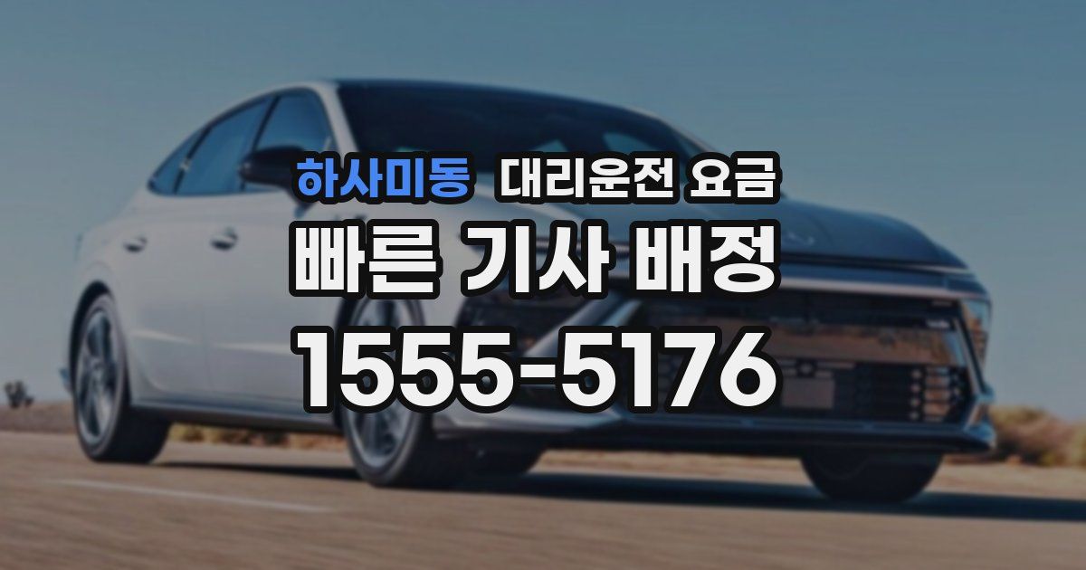 하사미동 대리운전 가격