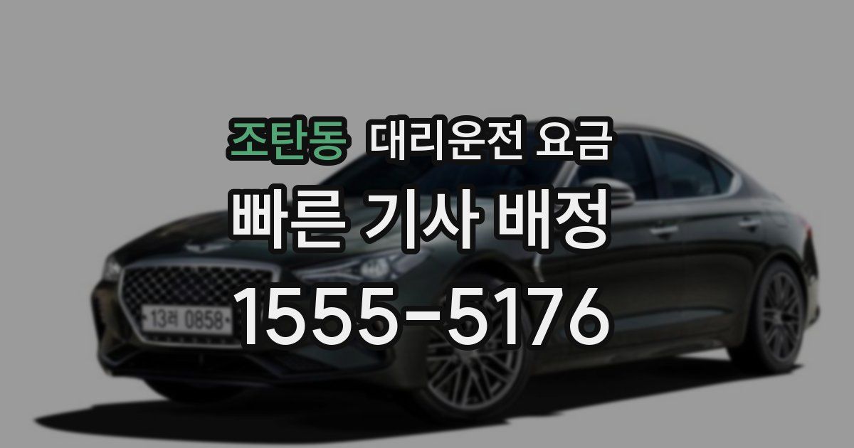 조탄동 대리운전 가격