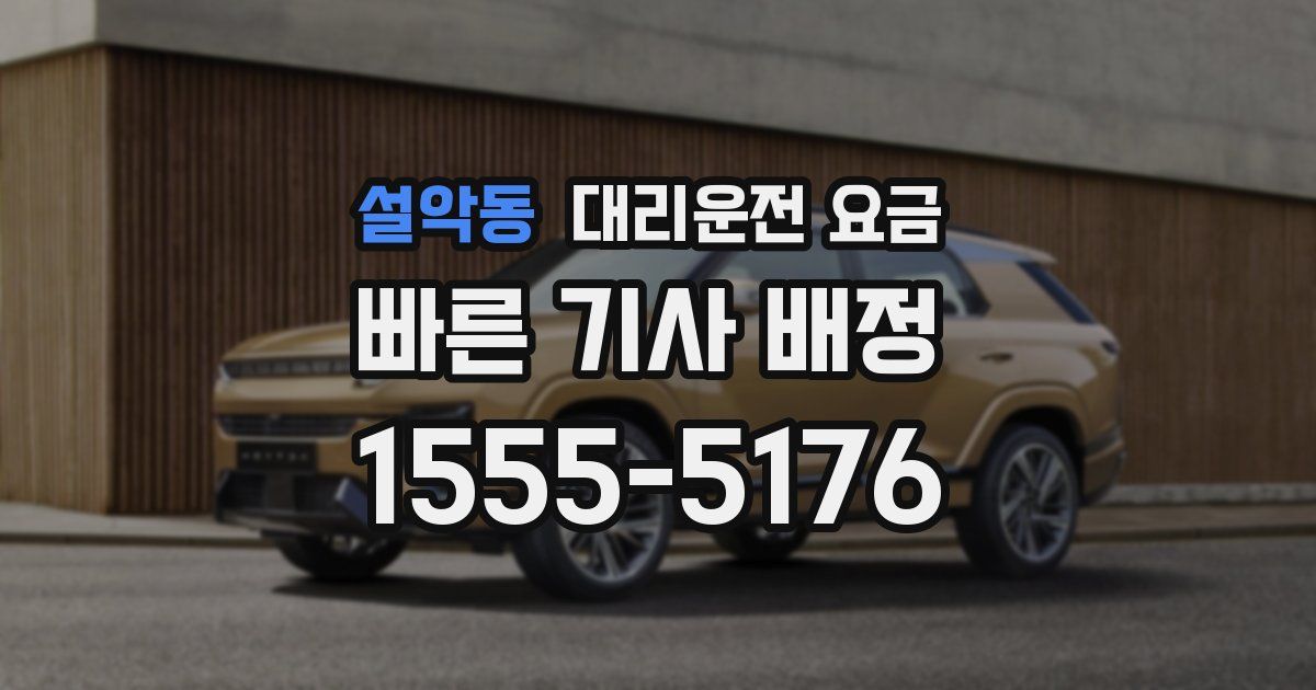 설악동 대리운전 가격