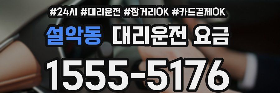 설악동 대리운전 요금