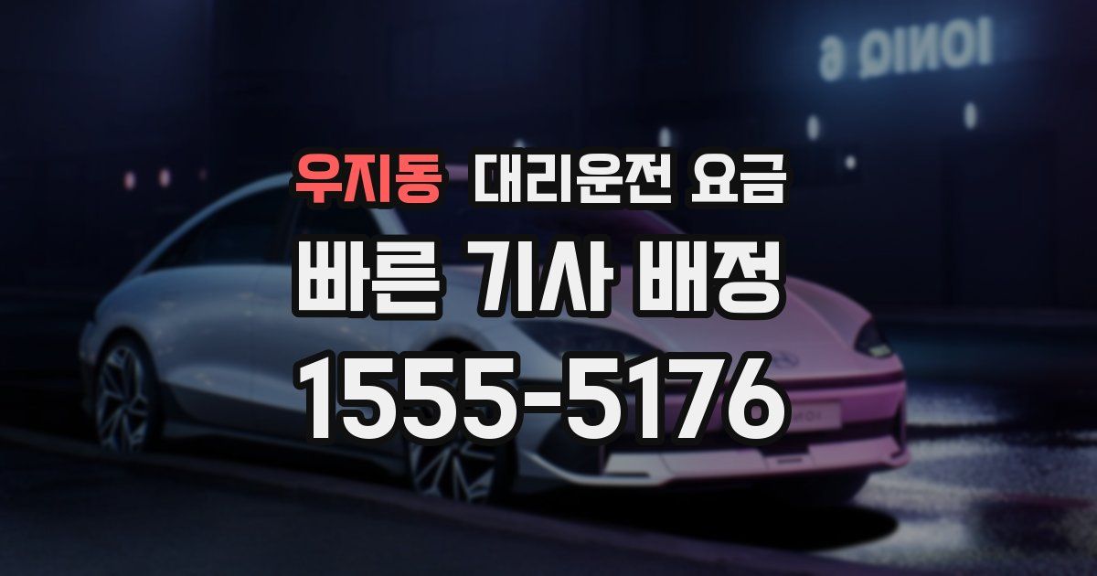 우지동 대리운전 가격