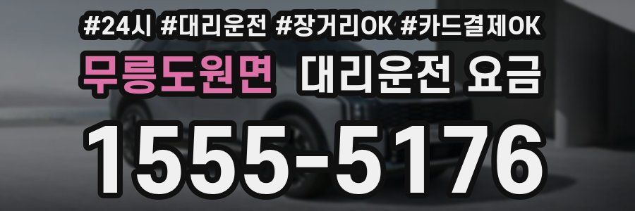 무릉도원면 대리운전 요금