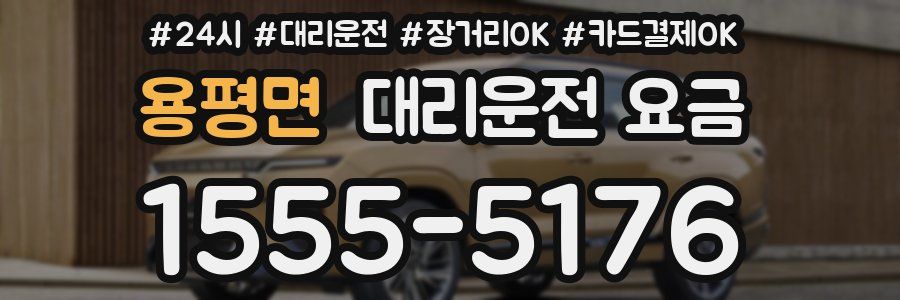 용평면 대리운전 요금