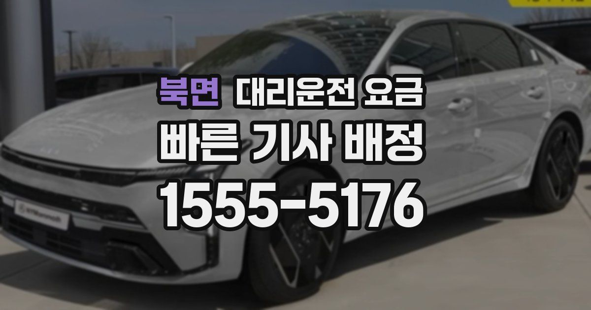 북면 대리운전 가격