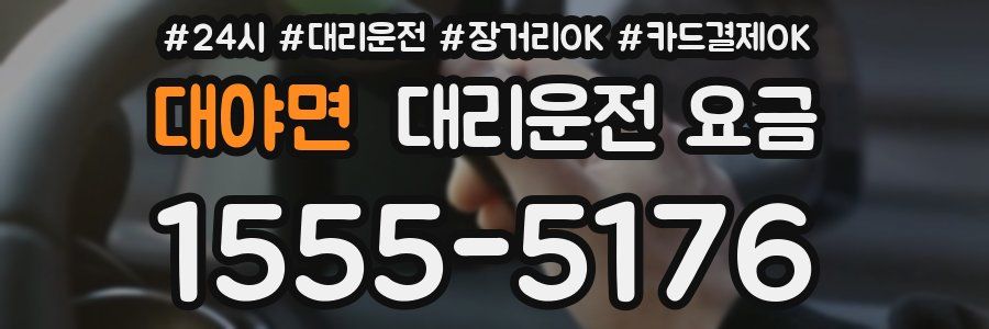 대야면 대리운전 요금