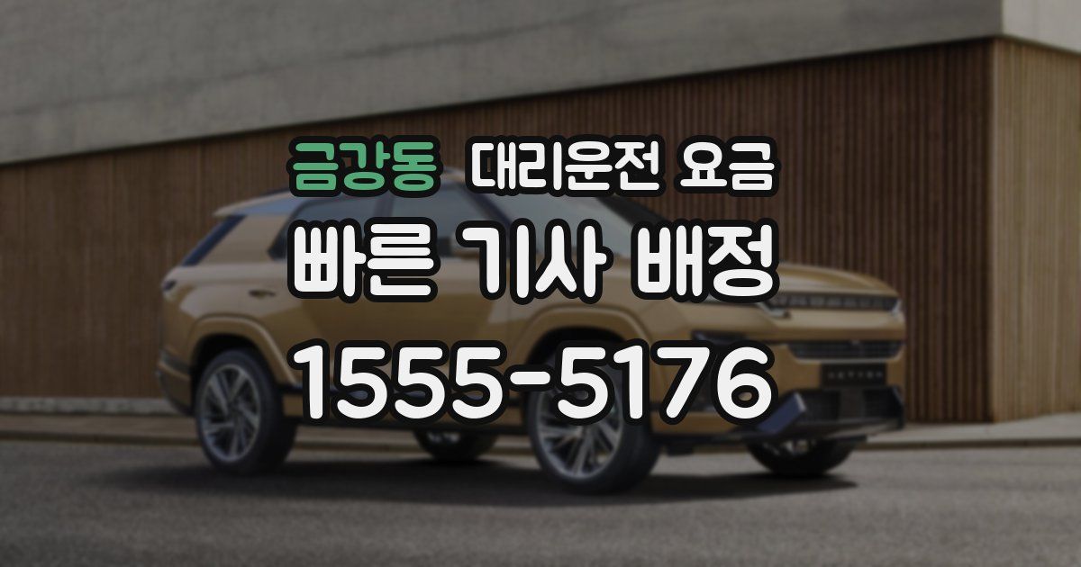 금강동 대리운전 가격