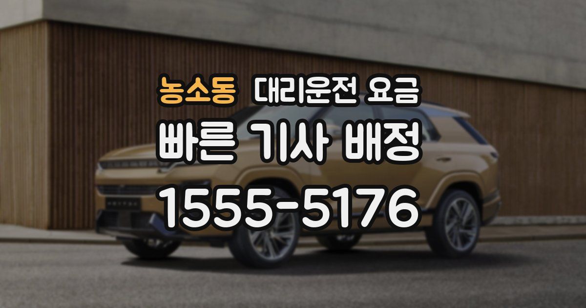 농소동 대리운전 가격