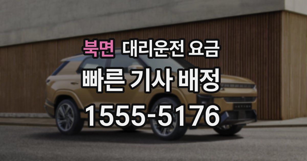 북면 대리운전 가격