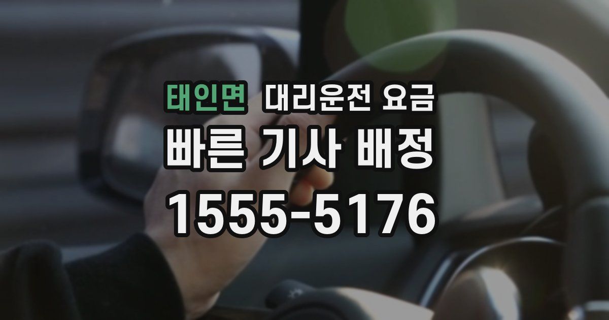 태인면 대리운전 가격