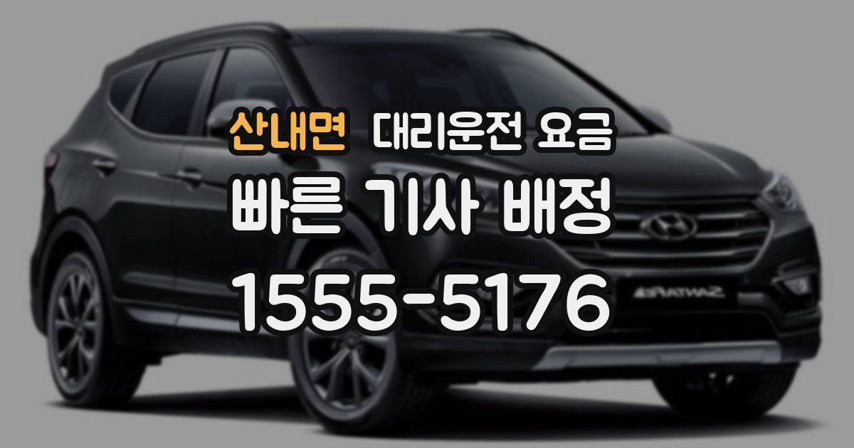 산내면 대리운전 가격