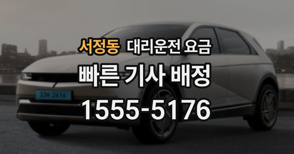 서정동 대리운전 가격