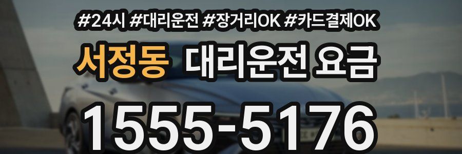 서정동 대리운전 요금