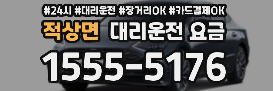적상면 대리운전 요금