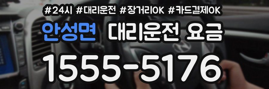 안성면 대리운전 요금