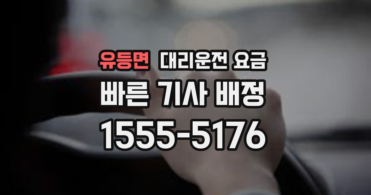 유등면 대리운전 가격