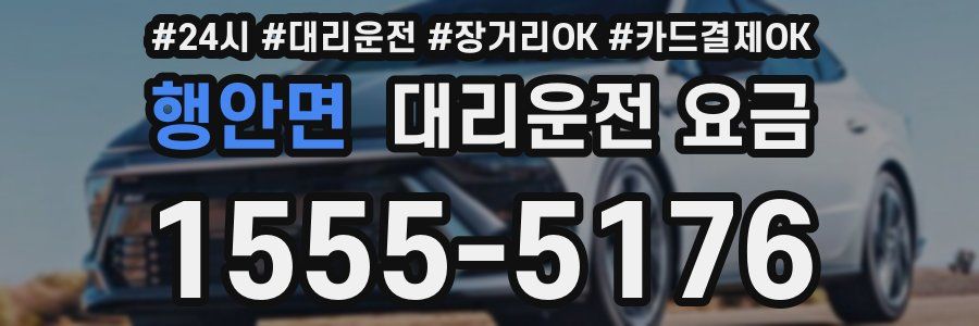 행안면 대리운전 요금