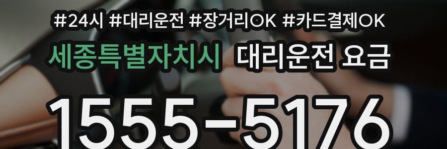 세종특별자치시 대리운전 요금