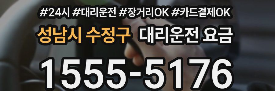 성남시 수정구 대리운전 요금
