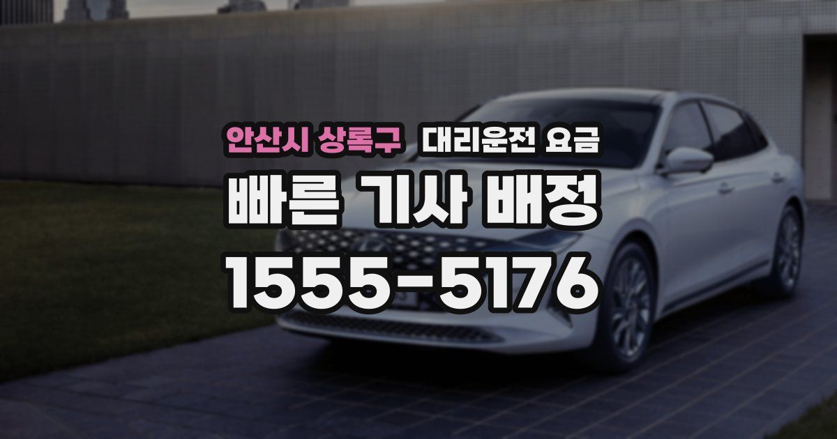 안산시 상록구 대리운전 가격